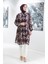Viskon Düğmeli Tunik 992032G-01 Mürdüm Kahverengi 2