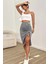 Kadın Beyaz Tek Omuzlu Çapraz Askılı Crop Top Büstiyer 4