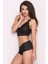Kadın Siyah Şortlu Dantelli Bralet Takımı 3