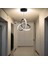 Tunus Siyah Kasa Beyaz Led Işıklı Modern LED Avize 1