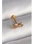316L Çelik Gold Renk Zirkon Taşlı Kelebek Model Tragus Piercing - Lisinya 1