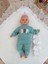 Yenidoğan Wool Yün Kumaş Taç Nakışlı Güpür Duvaklı Fiyonk Prizma Taş Unisex Kundak Bebek Battaniyesi Pembe 4