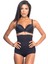 Siyah Yüksek Bel Desenli Double Slip Korse 2