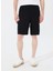 Siyah Erkek Loose Fit Desenli Sweat Şort M5GD10KCN01JBLK Clovıs Shorts 3