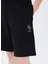 Siyah Erkek Loose Fit Desenli Sweat Şort M5GD10KCN01JBLK Clovıs Shorts 4