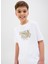 Baskılı Beyaz Erkek Çocuk T-Shirt 12278350 2
