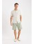 %100 Pamuk Regular Fit Gabardin Bermuda Şort C7684AX25SP 4