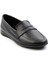 Siyah Leather Kadın Loafer Ayakkabı K01718110303 2