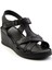 Siyah Leather Kadın Sandalet K05552006003 2