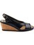 Lacivert Leather Kadın Sandalet K05582032211 1