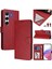 Tecno Camon 40 Pro 4g Flip Book Deri Cüzdan Çapraz Askılı Bileklik Bileklik Rfıd Engelleme Kılıfı (Yurt Dışından) 1