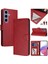 Samsung Galaxy S24 5g Flip Book Deri Cüzdan Çapraz Askılı Bileklik Bileklik Rfıd Engelleme Kılıfı (Yurt Dışından) 1