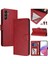 Samsung Galaxy A15 5g/4g Flip Book Deri Cüzdan Çapraz Askılı Bileklik Bileklik Rfıd Engelleme Kılıfı (Yurt Dışından) 1
