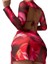 Kadınlar Için Yazlık Kırmızı Yüksek Bel Dört Parçalı Bikini Batik Güneş Koruması Maksi Örtülü Plaj Eteği Mayo (Yurt Dışından) 3
