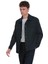 Lacivert Slim Fit Kareli Mono Yaka Overshirt Takım 3