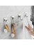 Kare D-Gümüş Kendinden Yapışkanlı Kancalar 304 Paslanmaz Çelik Duvar Kanca Ofis Kancaları Banyo Ceket Havlu Askısı Mutfak Için Asılı Tuşlar Sopa Duvar (Yurt Dışından) 3