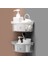 Beyaz Banyo Rafı Köşe Alanı Alüminyum Banyo Üçgen Sepet Duş Odası Depolama Rafı Duvara Monte Beyaz/pembe/yeşil/gri (Yurt Dışından) 4