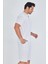 Erkek Yakalı Çizgili Polycotton T-Shirt Şort Ikili Takım Bej 5733-B 3