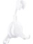 Beyaz-2 Kanca Ayarlanabilir Duş Tutucu Standı Vantuz Duş Başlığı Tutucu Duvara Montaj Duş Başlığı Braketi Banyo Desteği Douche Punch-Free (Yurt Dışından) 1