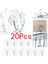 10 Adet 5/10/20 Adet Kapı Kanca Yapışkanlı Duvar Kancaları Şeffaf Kaymaz Traceless Ağır Hizmet Tipi Kanca Banyo Mutfak Duvar Sticker (Yurt Dışından) 2
