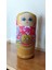 Vintage Ahşap Simli Matruşka Bebek 3'lü Set 3