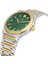 Davıd Guner Sarı Beyaz Kaplamalı Yeşil Kadranlı Erkek Kol Saati DG-8781GA-CA7 3