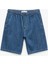 Beli Bağcıklı Cep Detaylı Bermuda Oversize Jean Şort 1