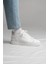 Dina Model Hakiki Deri El Yapımı Erkek Beyaz Sneakers Ayakkabı 2