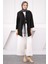 Siyah Ön Bağlamalı Içlikli Kimono 2'li Takım 2