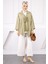 Haki Ön Bağlamalı İçlikli Kimono 2