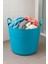 Esnek Kirli ve Oyuncak Sepeti 42 Lt Turkuaz Renkli Dayanıklı Plastik Malzeme 2