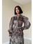 Leopar Pilise Detaylı Lastikli Elbise 2