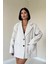 Bej Çizgili Oversize Ceket 2