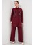 Desenli Tunik Pantolon Ikili Takım 6720 - Bordo 4