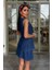 Kolsuz Yelekli Mini Etekli Denim Takım 10164 3