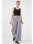 Geniş Paça Pileli Pantolon 6718 - Gri 3