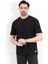 Erkek Bisiklet Yaka Basic Pamuklu T-Shirt Siyah - 2271 5