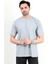Erkek Bisiklet Yaka Basic Pamuklu T-Shirt Gri - 2271 1