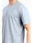 Erkek Bisiklet Yaka Basic Pamuklu T-Shirt Gri - 2271 2