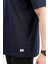 Erkek Bisiklet Yaka Basic Pamuklu T-Shirt Lacivert - 2271 2