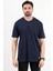 Erkek Bisiklet Yaka Basic Pamuklu T-Shirt Lacivert - 2271 5