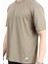 Erkek Bisiklet Yaka Basic Pamuklu T-Shirt Haki - 2271 2