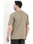 Erkek Bisiklet Yaka Basic Pamuklu T-Shirt Haki - 2271 4