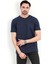Erkek Bisiklet Yaka Basic %100 Pamuklu T-Shirt Lacivert - 25Y 2735 4