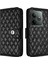 Realme Gt 6 5g Global Için Eşkenar Dörtgen Dokulu Deri Kılıf (Yurt Dışından) 3