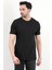 Erkek Bisiklet Yaka Basic %100 Pamuklu T-Shirt Siyah - 25Y 2735 5
