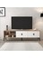 3804 Era Tv Ünitesi 180 cm 2 Kapaklı Raflı Sepet - Beyaz 2