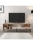 3804 Era Tv Ünitesi 180 cm 2 Kapaklı Raflı Sepet - Beyaz 3