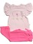 Kız Çocuk Lila Fosforlu Pembe Bağlamalı Pantolonlu 2 Li Takım - 1013386 1