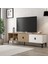 3806 Era Tv Ünitesi 180 cm 2 Kapaklı Raflı Sepet - Beyaz - Yunus 1
